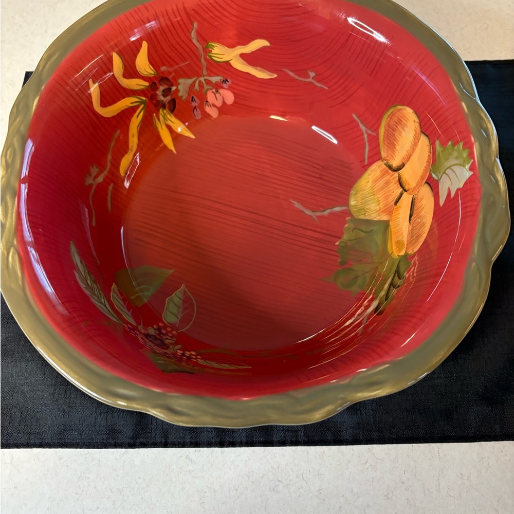 Trac Octavia Hill Collection Ceramic Large Salad Serving Bowl - Picture 5 of 10